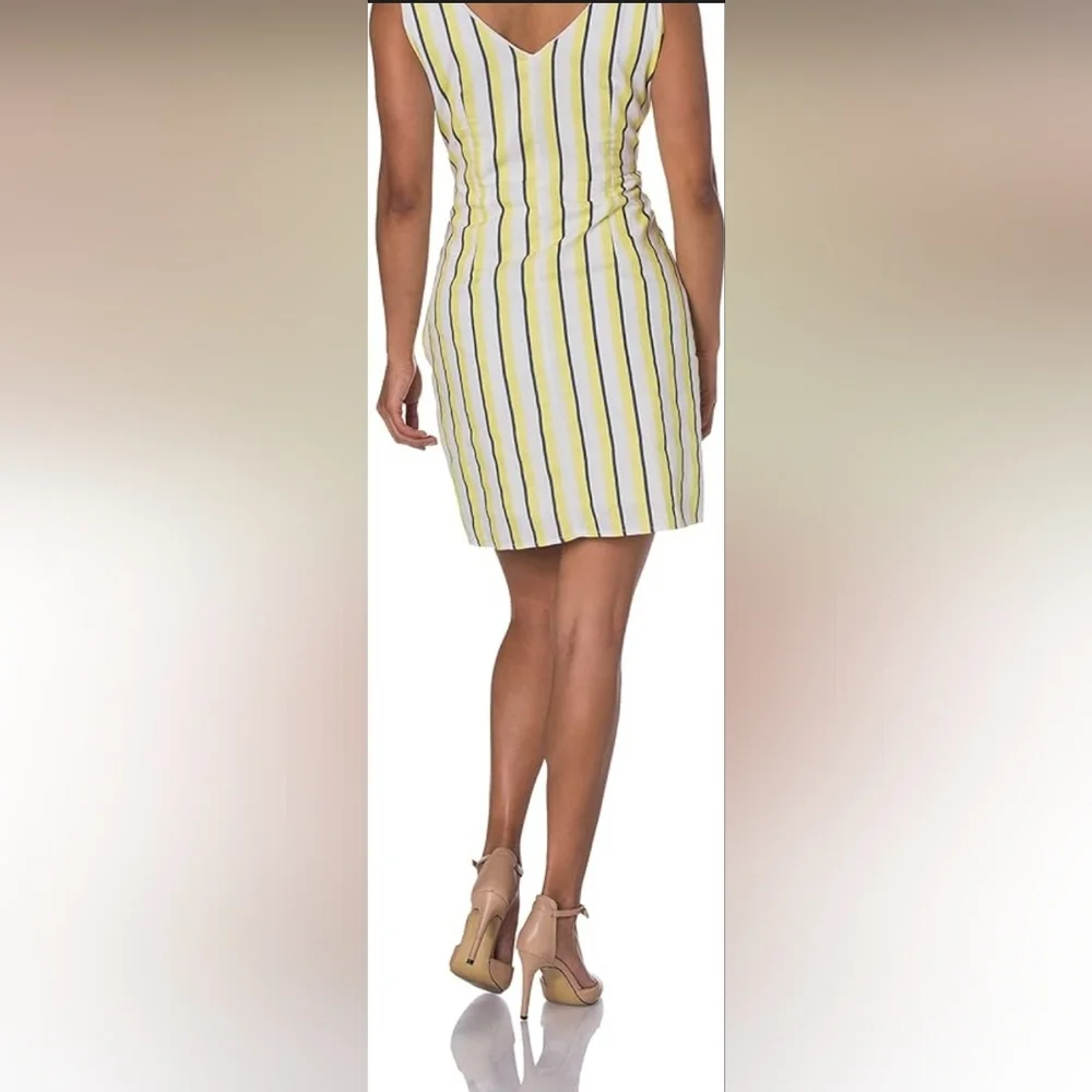 NWOT CUPCAKES AND CASHMERE MARGUERITE STRIPE DRESS W/ SHOULDER TIES Size 6 - Picture 3 of 7